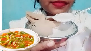 सुप पीने का विडियो asmr eating show K slate pencil eating [upl. by Ikciv]