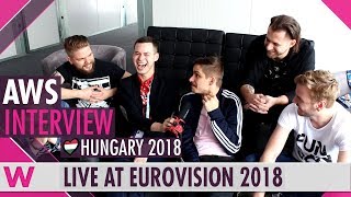 AWS Hungary interview  Eurovision 2018  wiwibloggs [upl. by Otxilac]