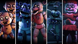 FNaF Sister Location Voice Lines animated [upl. by Yorel66]