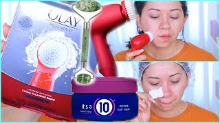 TRYING NEW ULTA PRODUCTS  OLAY REGENERIST FACIAL CLEANSER amp MORE [upl. by Zanas647]