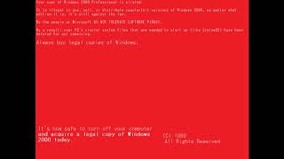 Windows 2000 Professional  Anti Piracy Screen [upl. by Eldrid632]