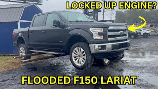 Flooded Ford F150 Lariat With No Key Super Risky Buy Will It Start [upl. by Jean]