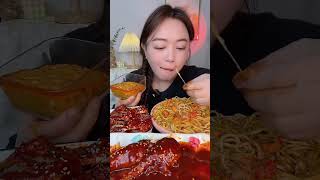 카레치킨 볶음면 게살 시식회 Curried chicken stirfried noodle and crab tasting show LIN VLOG먹방 2348 [upl. by Pavior]