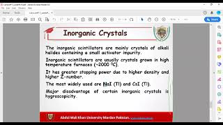 Scintillator and Scintillation  New Radiation Lecture 02  radiationphysics 2022 [upl. by Amieva805]