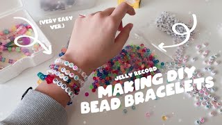 making simple bead bracelets 🍭  jelly record [upl. by Hesper]