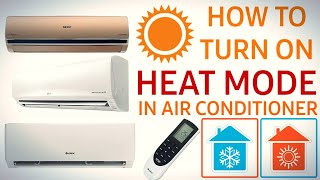 How to turn on heat function in inverter air conditioner  Air conditioner mein heat kaise on karain [upl. by Snej304]