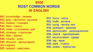 5000 Most Common Words in English 801  900 [upl. by Yliab]