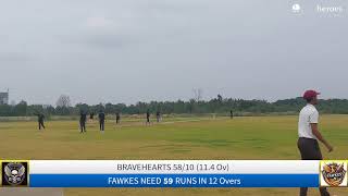 Live Cricket Match  BRAVEHEARTS vs FAWKES  04Dec24 1100 AM 12 overs  Analytics Premier League [upl. by Stephie]