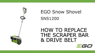 EGO SNS1200How To Replace The Scraper Bar amp Drive Belt [upl. by Addiego]