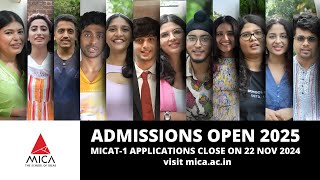 MICA Admissions Open 2025  PGDMCPGDM and CCC  micat admissionsopen [upl. by Bluefarb]