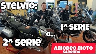 MOTO GUZZI STELVIO A CONFRONTO LA PRIMA SERIE E LULTIMA VERSIONE DA AMODEO MOTO SARONNO [upl. by Shulins164]