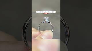 White Ring 18k Gold with LabCreated 3ct Diamond💍 this ring at xujojewellerycom🤍 ring 3ct [upl. by Yodlem86]