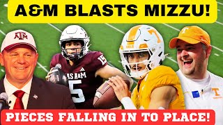 TEXAS AampM BLASTS MIZZU TENNESSEE FOOTBALL VS ARKANSAS RAZORBACKS FOOTBALL SEC FOOTBALL [upl. by Keegan100]