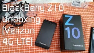 Blackberry Z10 Unboxing Verizon 4G LTE model [upl. by Kcirdle]