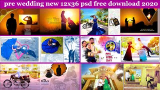 pre wedding new 12x36 psd free download supar background 2020 part 4 [upl. by Ayekal]