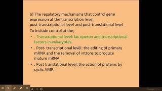 611 Cellular control b The regulatory mechanisms that control gene expression [upl. by Nomad253]