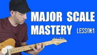 MAJOR SCALE Guitar  All 7 Patterns Lesson 1 [upl. by Assylem]