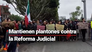 ¡NO ABANDONAN SU PROTESTA  Trabajadores del PoderJudicial se oponen a la Reforma Judicial [upl. by Omsoc]