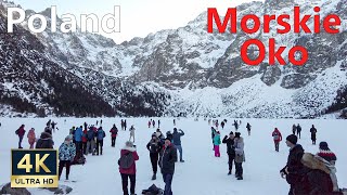 Morskie Oko Zakopane Poland 🇵🇱 4K Winter Walking Tour January 2022 [upl. by Adnawahs831]