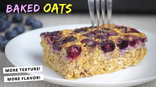 Healthy Baked Oatmeal You Can Make Ahead REHEATS SO WELL [upl. by Sara-Ann]