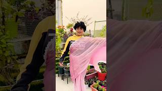 Golu Bana Papa Ki Pari 😂 Pink Wali Saree Part 2 pinksaree shorts comedy [upl. by Martino]