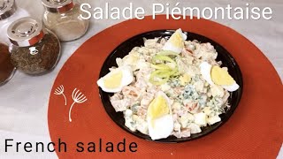 Salade Piémontaise  French Salad  Egg potatoes  Frenchia delice [upl. by Eisdnil]