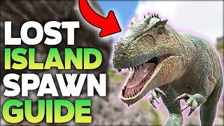 LOST ISLAND DINO SPAWN GUIDE Gigas Griffins Magmasaurs  ARK Survival Evolved [upl. by Ruomyes]