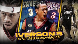 3 Hours Of Allen Iversons Greatest NBA Performances 🐐 [upl. by Aerdnac]