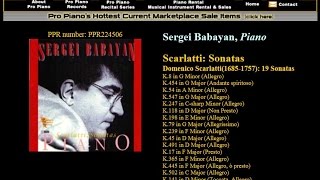 19 K427 in G Major Prestissimo  Domenico Scarlatti 19 Sonatas  Sergei Babayan Piano [upl. by Lamori]