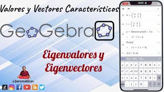 Valor y Vector característicos de una matriz desde la App GeoGebra [upl. by Michelle]