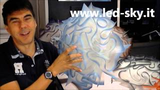 Plafoniera Veli Slamp recensione video su ledsky tv [upl. by Odraode681]