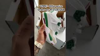 Nike Jordan 4 pine green All sizes available order on 9131241268 youtubeshorts  nikejordan nike [upl. by Ronnica309]