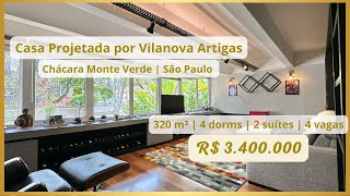 Casa Charmosa Projetada por Vilanova Artigas na Chácara Monte Alegre  Zona Sul de São Paulo [upl. by Karee]