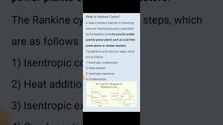 What is Rankine Cycles engineering mechnaical thermodynamics [upl. by Ninahs]