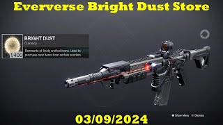 Destiny 2 The Final Shape  Eververse Bright Dust Store 03 September 2024 [upl. by Clava438]