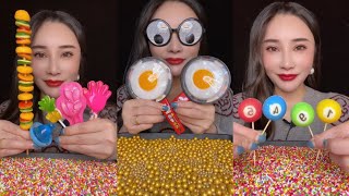 Candy crush sounds 😍 Satisfying ASMR mukbang treats asmr mukbang candy candy eating [upl. by Noissap]