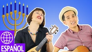 Hanukkah  Chanukah  Songs for Kids  Alina Celeste  Spanish  Dreidel Song [upl. by Ennobe]