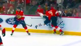 Sam Carrick Hit on Dmitry Kulikov  Panthers vs Oilers Game 2  2024 Stanley Cup Finals Highlights [upl. by Anires]