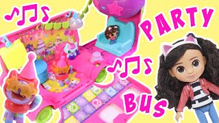 Gabbys Dollhouse Sprinkle Party Bus Celebration with Mercat [upl. by Lalittah]