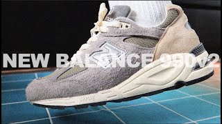 Teddy Santis New Balance 990V2 MiUSA Marblehead Incense On Feet Review [upl. by Iaw]