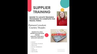 Where to Locate Training for Travel Perks with Platinum Courtney Sharples [upl. by Spada]