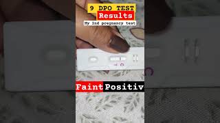 Pregnancy test at 9 DPO days post ovulation pregnantpregnancybaby [upl. by Hoem]