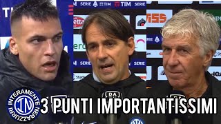 Intervista post partita Lautaro Inzaghi Gasperini AtalantaInter 12 [upl. by Nyrtak497]