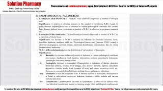 Pharmacy Practice 31 Interpretation of Clinical Laboratory Test Part02  Pharmacy Practice [upl. by Pennebaker]