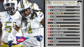 2024 Georgia Tech Yellow Jackets Football Game Schedule [upl. by Ennagroeg530]