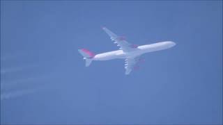 High Altitude Planespotting European Cargo  Airbus 340 [upl. by Beau]