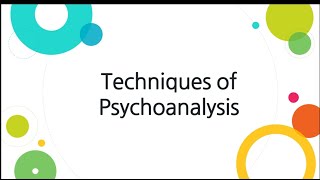 Techniques of Psychoanalysis Part 6 in urduhindipsychology [upl. by Boffa]