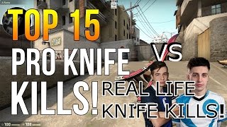 BEST CSGO KNIFE KILLS vs REAL LIFE KNIFE KILLS 🗡 [upl. by Holzman]