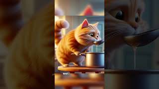 The Hilarious Tale of Puffy Tabby and Grandma’s Explosive Feast cat funny cattales cartoon [upl. by Schweiker918]