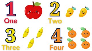 Learn Numbers 1 to 10 for Kids Toddlers with Fruits Names  Counting Numbers 1 to 10 for Kids [upl. by Ettenrahc]